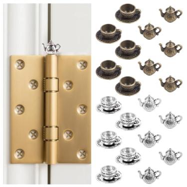 Imagem de Framendino, Pacote com 20 pequenas dobradiças de xícara de chá decorativas antigas mini estátua para chá animais de estimação decoração de casa bronze