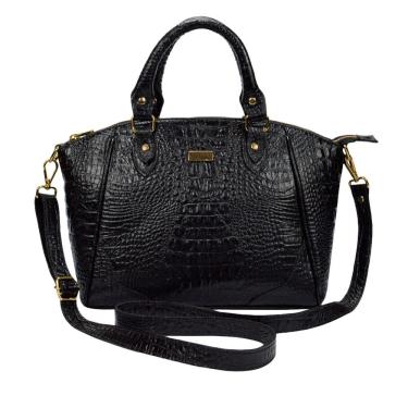 Imagem de Bolsa Feminina Média Transversal Tote Tiracolo Couro