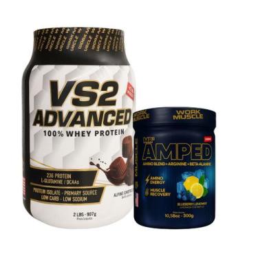 Imagem de Kit Whey Protein 100% 907g + Blend de Aminoácidos MR Amped - Work Musc