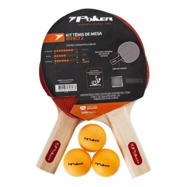 Imagem de Conjunto Tênis De Mesa Poker Effect Ii 2 Raquetes E 3 Bolas