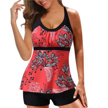 Imagem de Moda Feminina Impressão Sexy Biquíni Push-up Acolchoado Swimwear Swims