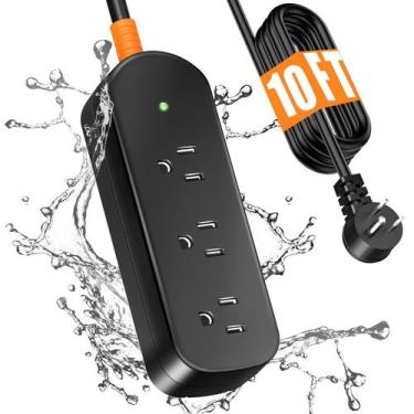 Imagem de Power Strip MELAUDI Outdoor à prova de intempéries IPX6 3 tomadas de 1