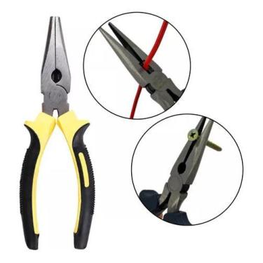 Imagem de Alicate De Bico Meia Cana Longo Reto 6 Pol Antiderrapante - Zein