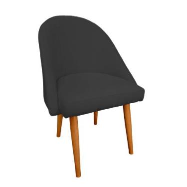 Imagem de Poltrona Cadeira Lua Star Decorativa Veludo Preto - Bemoveis