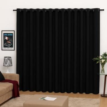 Imagem de Cortina Roma Para Janela 3,00m X 2,50m - Lenharo Enxovais, Preto