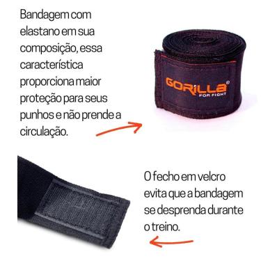 Imagem de Kit Treino Protetor Bucal Profissional Com Capinha Moldável + Bandagem Elástica 05 Metr...