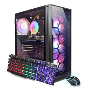 Imagem de STGAubron Computador PC Gaming Desktop, Intel Core i7 8ª geração até 4.1G, GeForce RTX 2060 6G, 16G DDR4, 512G SSD, WiFi 6, BT 5.2, RGB Fan x4, Windows 11 Home