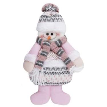 Imagem de Pendente Boneco de Natal Christmas Rosa Trico 22cm C463 - PRA VC, BONE