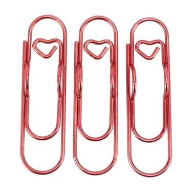 Imagem de Tnfeeon Clipe de Caneta de Metal, Construção Em Aço Inoxidável Com Superfície Lisa, 30 Unidades Inclui Estojo de Armazenamento, Clipe Multifuncional para Planejadores de Notebooks, (Vermelho)