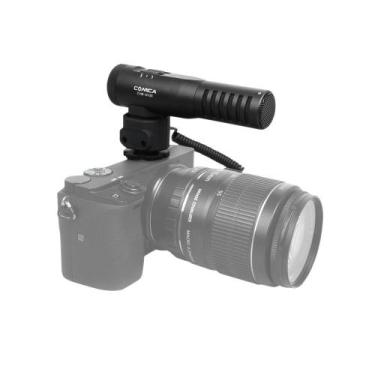 Imagem de Kit Microfone Comica Direcional (shotgun) Estéreo P/câmeras Dslr C/bag