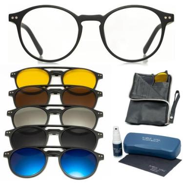 Imagem de Armação Óculos Clipon 5 em 1 Redondo Extra Pequeno de Sol - Shield Wal