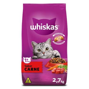 Imagem de Ração Whiskas Adulto Sabor Carne 2,7kg