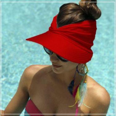 Imagem de Viseira Turbante Feminina Praia Piscina Várias Cores Boné Feminino Ver