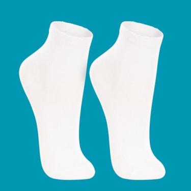 Imagem de Kit com 2 pares de Meias Infantis Basicas Branca - Lupo, Calçados 24 a
