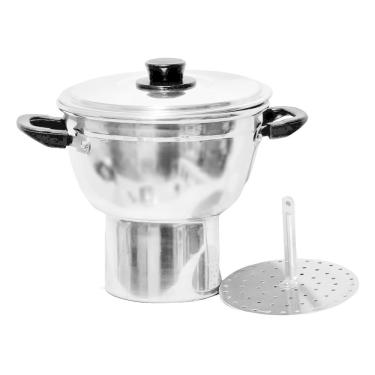 Imagem de Cuscuzeira Individual Polida Completa Com Tampa