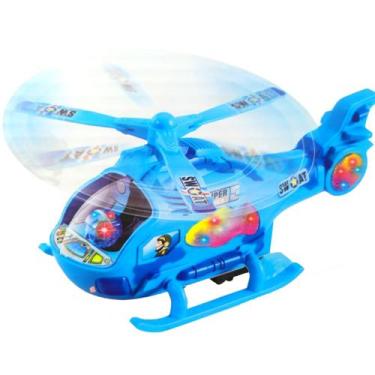 Imagem de Helicóptero Musical Anda com Luzes e Sons e Bate e Volta Brinquedo Inf