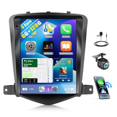 Imagem de [6+128G] Estéreo automotivo Android 15 de 8 núcleos para Chevrolet Cruze J300 2009-2014 com carro sem fio e Android Auto, rádio de carro de 9,7 polegadas com link espelhado Bluetooth FM/RDS WiFi GPS