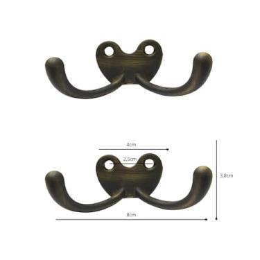 Imagem de Kit c/2 Cabides Duplos de Metal Chapolim para Pendurar Bolsas, Toalhas