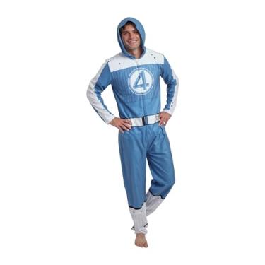 Imagem de Bioworld Fantastic Four The First Steps Super Suit Adulto Manga Longa Com Capuz Cosplay Fantasia Pequeno