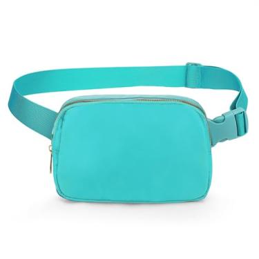 Imagem de Bolsa de cintura unissex – Pochete leve ajustável para mulheres e homens, presente de Páscoa, azul celeste