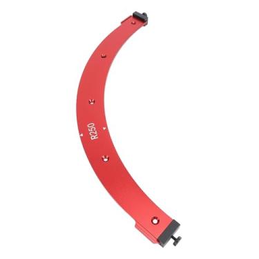 Imagem de FTVOGUE Modelo de Canto Redondo para Carpintaria, Gabarito de Raio de Canto de Roteador de Liga de Alumínio Com Escalas Claras para Perfuração Precisa, Modelo de Interno e Externo para Roteamento de Madeira R250