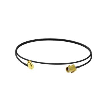 Imagem de SZSAUTO Cabo adaptador de antena de rádio via satélite de ângulo reto Fakra K macho para SMB fêmea 1 m 0,9 m veículo estéreo FM AM cabo de extensão para rádio Sirius XM sintonizador receptor estéreo