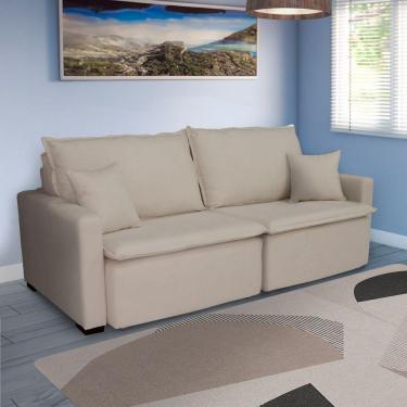 Imagem de Sofá Cama Tóquio Com Almofadas Soltas 2.20m-bege