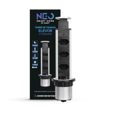 Imagem de Avant Neo Torre de Tomada Embutir Retrátil (Elevor) 3 Tomadas Flex 10A/20A USB/USB-C, Bivolt, para Bancada Cozinha e Escritório
