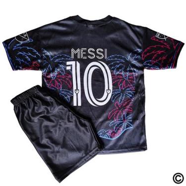 Imagem de Kit Camisa Shorts Infantil Futebol Jogo Treino Tecido Leve Confortável