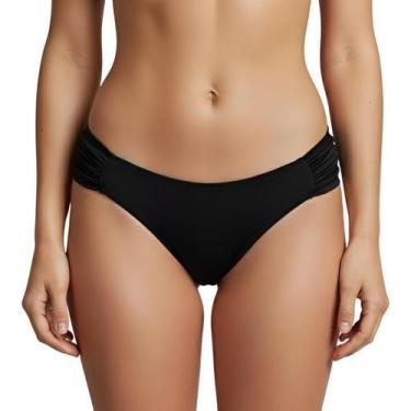 Imagem de Biquíni Calcinha Praia Feminina Adulto Drapeada Borboleta Lateral Larg