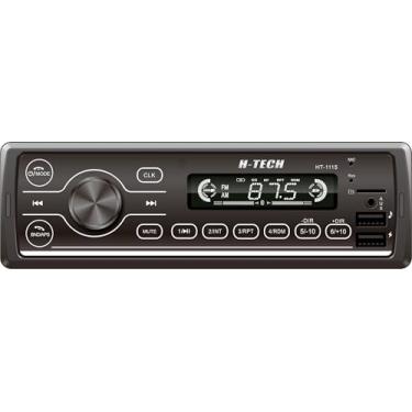 Imagem de HT-1115 AUTO RÁDIO FM, 2 PORTA USB-A, SD CARD, AUXILIAR, BLUETOOTH, 4X45W, 7 OPÇÕES DE CORES COM CONTROLE REMOTO