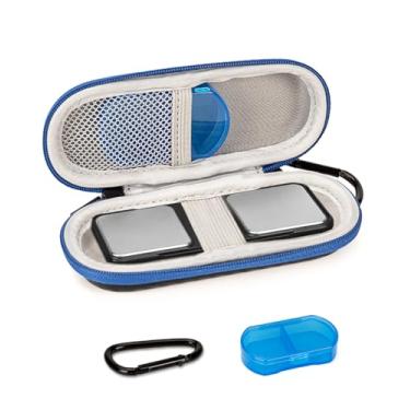 Imagem de Bjabtan Kardiamobile Capa para monitor de eletrocardiograma Kardiamobile com caixa de comprimidos, capa rígida de viagem para KardiaMobile 6L, caixa de comprimidos e mosquetão incluídos, capa para