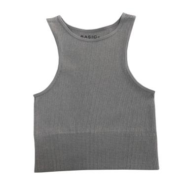 Imagem de Top Cropped Modelo Nadador Basic+ Mescla Escuro G