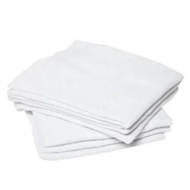Imagem de Kit com 10 - Pano de Chão Saco Branco Grande - Algodão - Absorção Max 