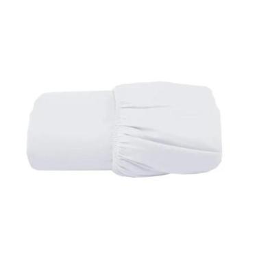 Imagem de Lençol Avulso Queen com Elástico 100 Algodão Linha Premium Plus Branco