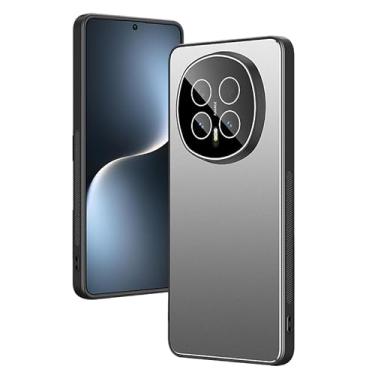 Imagem de POYUFRG Capa de metal para Honor Magic 8 Pro/Magic 8, fina, fosca, antiderrapante, antiimpressões digitais, capa de proteção de lente completa, cinza, 8