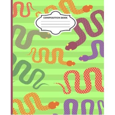 Imagem de Journal and Sketchbook: Composition Size (7.5"x9.75") With Lined and Blank Pages, Perfect for Journal, Doodling, Sketching and Notes: Snakes & Stripes
