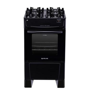 Imagem de Fogão 4 Bocas com Forno Acendimento Automático Mesa Vidro Mônaco Top G