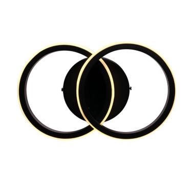 Imagem de Plafon Taschibra Village Circle Led 10w 3000k Luz Amarela Bivolt Preto