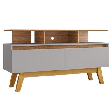 Imagem de Rack Bancada Tv 50 Pol 120 Cm Rubi Cinamomo Off White Bechara