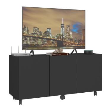 Imagem de Rack Para Tv Até 32 Polegadas Com E Rodízios Mp1065 Preto Preto