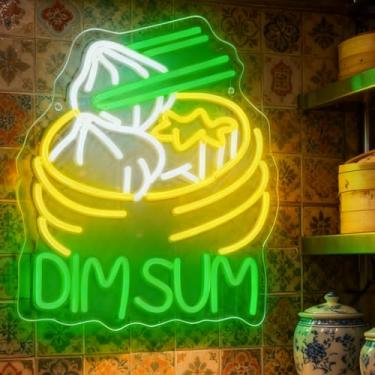 Imagem de Neonawall Business Neon Sign Open Light Up Letters Led Sign for Wall Decor Door Signs Led Decorative Night Signs Decorations Supplies for Restaurant Billboard Grand Opening Gift (Dim Sum)