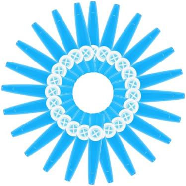 Imagem de 36 peças de plástico Kazoos, Kazoo Musical, bom companheiro para violão, violino, piano, teclado, ukulele, presente para presentes de Natal, lembrancinhas de festa. (azul)