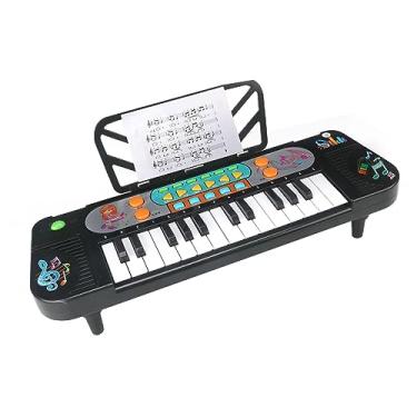 Imagem de Teclado de Piano Digital, 61 Teclas Teclado Eletrônico para Iniciantes Teclado Musical Digital Portátil Instrumento Musical para Educação Infantil Com Microfone para Iniciantes