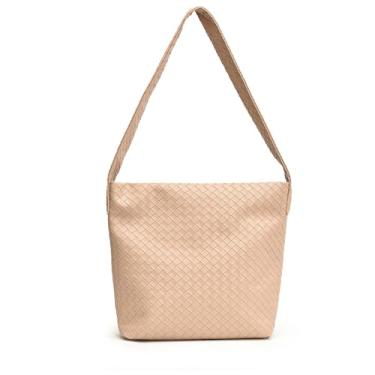 Imagem de Bi&Yamigeo Bolsa feminina pequena de couro sintético macio em formato quadrado Hobo axila, Marrom