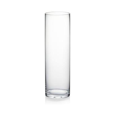 Imagem de Vaso cilíndrico WGV, 7,6 cm L x 25,4 cm A, suporte de vela de vidro estreito fino transparente para festa de casamento, flores, centros de mesa para decoração de casa, escritório, 1 peça