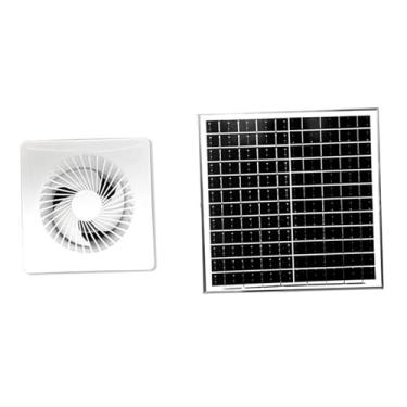 Imagem de Fenteer Exaustor solar de 12 V, operação silenciosa, acessórios de uso amigável, ventilador de teto para estufa, galinheiro, White 6 Inch
