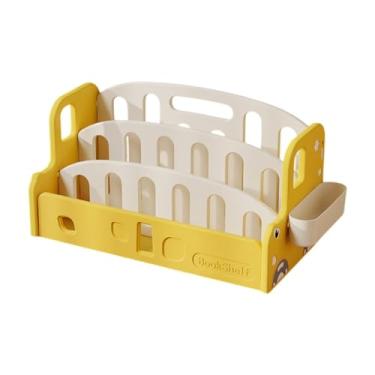 Imagem de Ioensy Estante infantil para livros, estante para livros, organizador, estante infantil para sala de aula, Amarelo