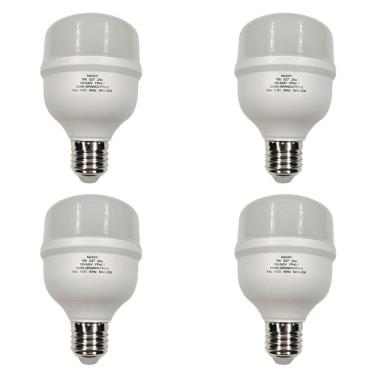 Imagem de Kit Com 4 Lâmpadas Bulbo Led 20w 6500k Max-0206