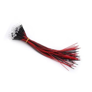 Imagem de Generic Cabo Flexível Com Economia de Energia, 50 Peças de Led Pré-prendido, Diodos Led Difusos, Brinquedos Transparentes de água Dc 9-12v para Iluminação Industrial de Hobby (5mm)